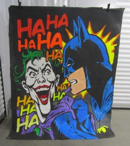 Large Batman D C Comics Hand Painted Poster On Canvas