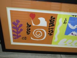 Framed And Double Matted Henri Matisse (?) Print (LOCAL PICK UP ONLY)