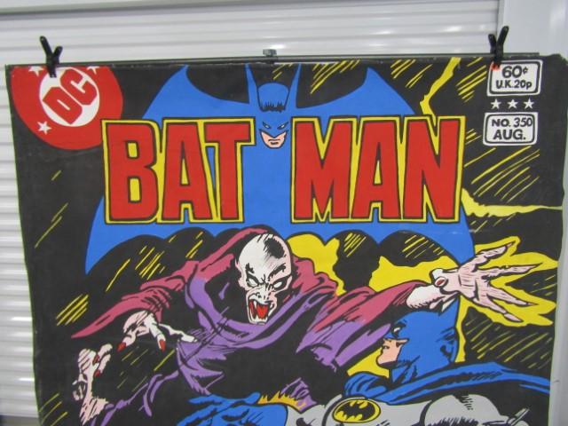 Large Batman D C Comics Hand Painted Poster On Canvas