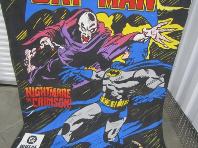 Large Batman D C Comics Hand Painted Poster On Canvas