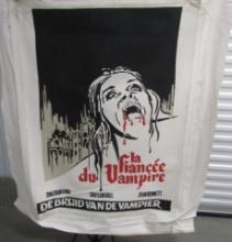 French Hand Painted Movie Poster On Canvas La Fiance Du Vampire