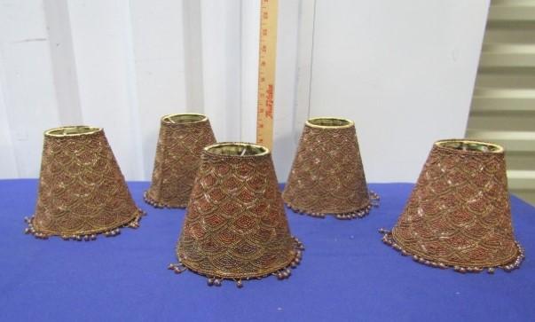 5 Never Used Beaded Lamp Shades