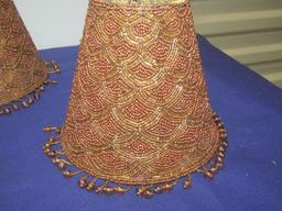 5 Never Used Beaded Lamp Shades