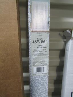 4 Never Used Extendable Curtain Rods And A Never Used Set Of Blinds