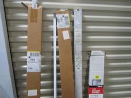 4 Never Used Extendable Curtain Rods And A Never Used Set Of Blinds