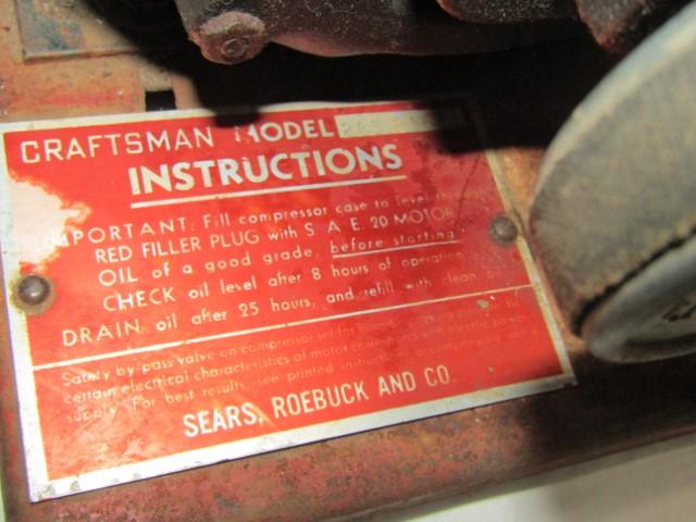 1930's Craftsman Flash Gordon Designed Air Compressor  (NO SHIPPING THIS LOT)