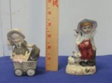 2 Vtg Porcelain Figurines