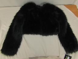 1 New Child's Faux Mink Jacket Size S (6/7)