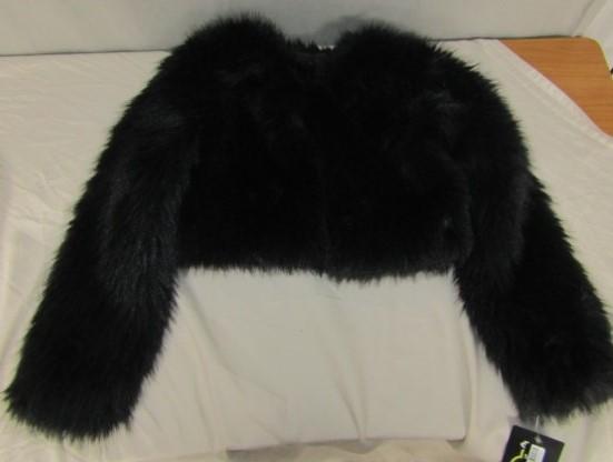 1 New Child's Faux Mink Jacket Size S (6/7)