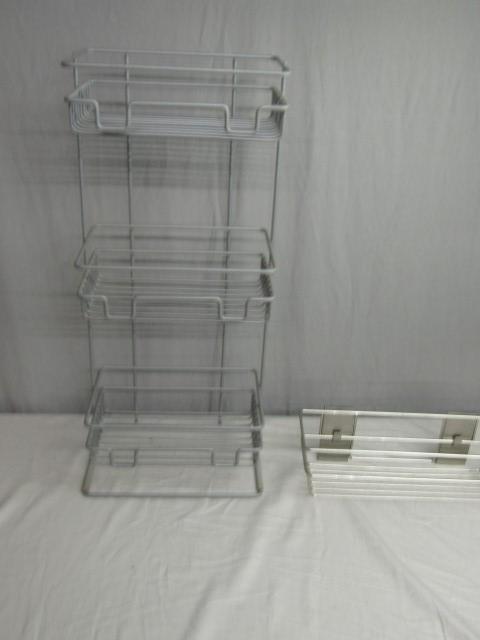 Small Metal Stand Alone Rack And A Hanging Metal Rack