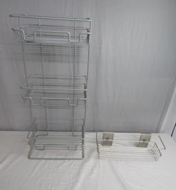 Small Metal Stand Alone Rack And A Hanging Metal Rack
