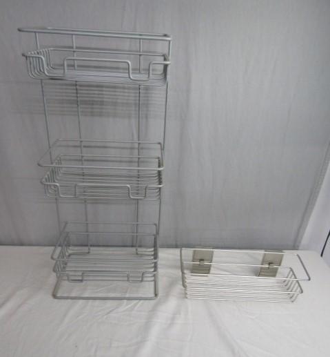 Small Metal Stand Alone Rack And A Hanging Metal Rack
