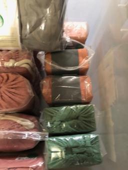 Tub Full Of 21 Sets Of King Size Pillow Cases - 5 Different Colors