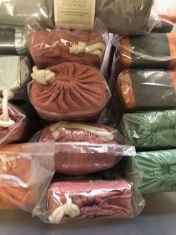 Tub Full Of 21 Sets Of King Size Pillow Cases - 5 Different Colors