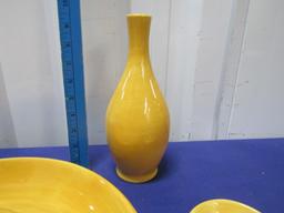 Corsica Appetizer Spiral Platter, 4 Dippng Bowls And A Oil Decanter