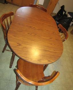 Vtg Laminated Wood Kitchen Table & 4 Chairs ( Local Pick Up Only )