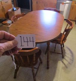 Vtg Laminated Wood Kitchen Table & 4 Chairs ( Local Pick Up Only )