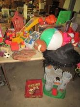 Table Lot Of Toys Including Toys Under Table NO SHIPPING