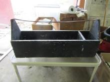 Large Vtg Hand Made Toolbox W/ Leather Strap Handle NO SHIPPING