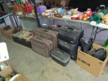 Large Lot Of Luggage, Trunk, Totes And Purses