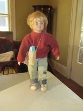 Very Cute Porcelain Doll W/ Stand
