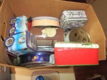 Box Lot Of Vtg Tins