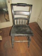 Vtg Nichols And Stone Black Solid Wood Side Chair  NO SHIPPING