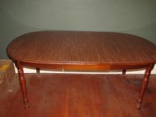Solid Wood W/ Veneer Top Dining Room Table NO SHIPPING