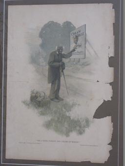 Cream of Wheat Rastus Print "Oh, I Done Forget Dat Cream of Wheat" in Frame/Matted