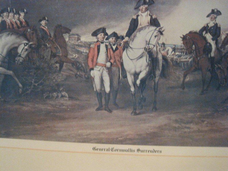 General Cornwallis Surrenders To Washington at Yorktown, V.A. Print