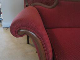 Federal Style Sofa w/ Rolled Arms & Paw Feet Caps