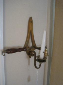 Brass Wall Sconce Candlestick w/ Snuffer