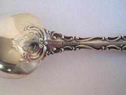 9 Gorham Sterling Strasbourg Pattern Scrollwork & Plume Design Silverware Salad Forks