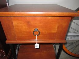 Wooden/Metal Side Table w/ 1 Drawer, 2-Tier Ornate Finial Design by Sauder