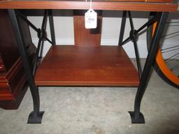 Wooden/Metal Side Table w/ 1 Drawer, 2-Tier Ornate Finial Design by Sauder