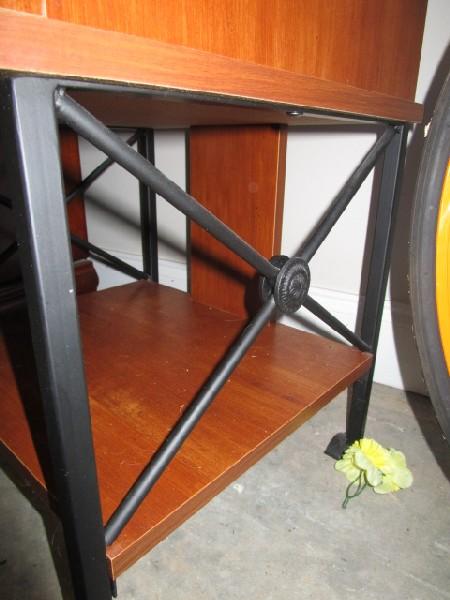 Wooden/Metal Side Table w/ 1 Drawer, 2-Tier Ornate Finial Design by Sauder