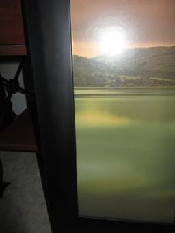 Dock Photograph Scene Print in Black Frame w/ Matt