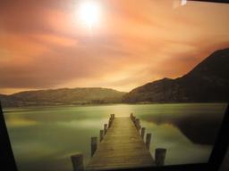Dock Photograph Scene Print in Black Frame w/ Matt
