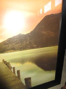 Dock Photograph Scene Print in Black Frame w/ Matt
