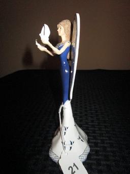"Blessing For Two Lovers" From The Angels of Blue Willow Collection Porcelain/Ceramic