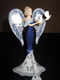 "Blessing For Two Lovers" From The Angels of Blue Willow Collection Porcelain/Ceramic