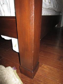 Elaborate 4-Poster Federal-Style KING SIZE Canopy Bed Head/Footboard w/ Rails