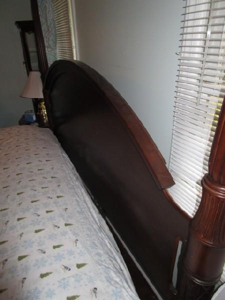 Elaborate 4-Poster Federal-Style KING SIZE Canopy Bed Head/Footboard w/ Rails