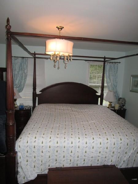 Elaborate 4-Poster Federal-Style KING SIZE Canopy Bed Head/Footboard w/ Rails