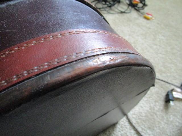 Faux Leather Suitcase Design Storage Box w/ Clasp Black/Brown w/ Handle