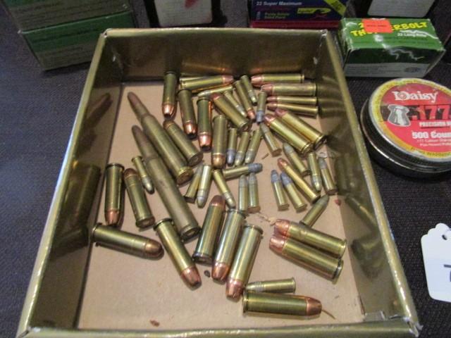 Ammo Lot - Remington HPJ 2 Boxes, Thunder Bolt .22 Long, .177 Cal Pellets, .38 Special HPR