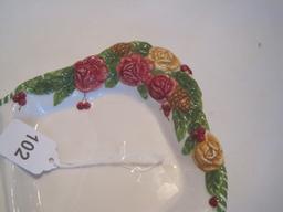 Royal Albert Old Country Roses Seasons of Color 4 Part Relish Dish Tab Handles
