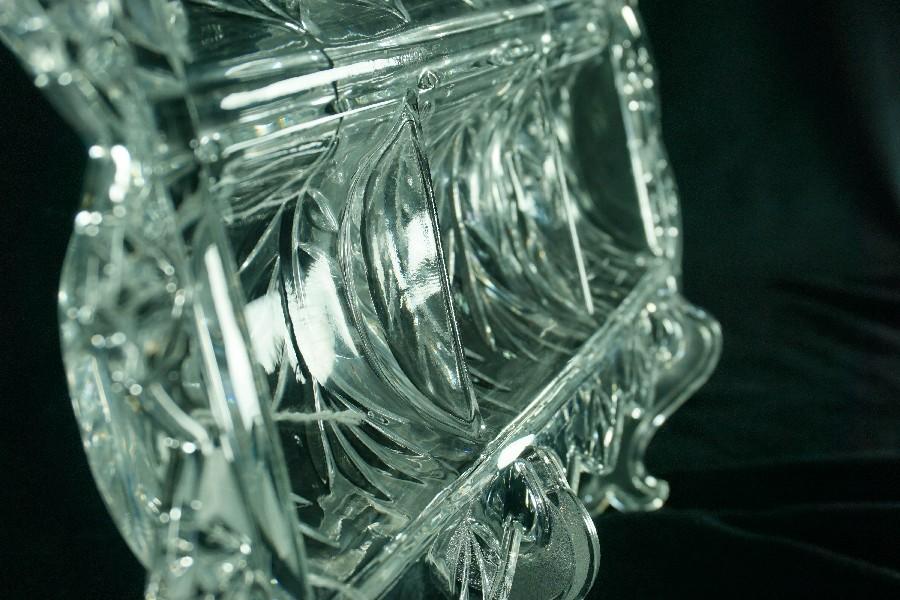 Crystal Clear Industries "Portico" Crystal 4-Part Relish Tray