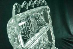 Crystal Clear Industries "Portico" Crystal 4-Part Relish Tray