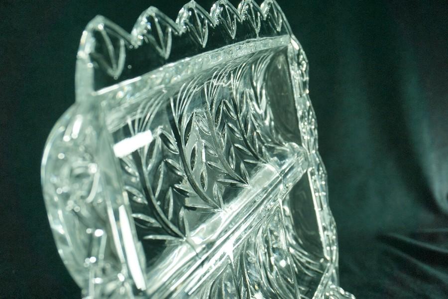 Crystal Clear Industries "Portico" Crystal 4-Part Relish Tray
